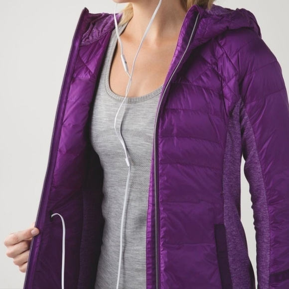 Lululemon Athletica Women's Purple Down Filled Jacket Sz Large - Picture 3 of 8